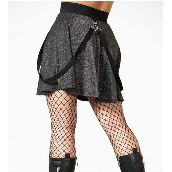 Killstar studio 666 skater skirt with straps - Picture 4 of 5
